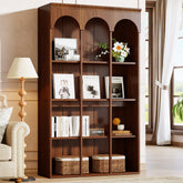 71" Tall Arched Bookshelf, 5-Tier Freestanding Bookcase Display Rack 3
