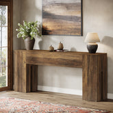 71" Console Table, Farmhouse Entryway Sofa Table Behind Couch 3