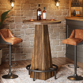 Round Bar Table, 37.4" High Pub Table for Dining Room (Only Table) 3