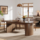 78.7" Dining Table, Rectangular Kitchen Table with Wooden Tabletop for 6-8 People 3