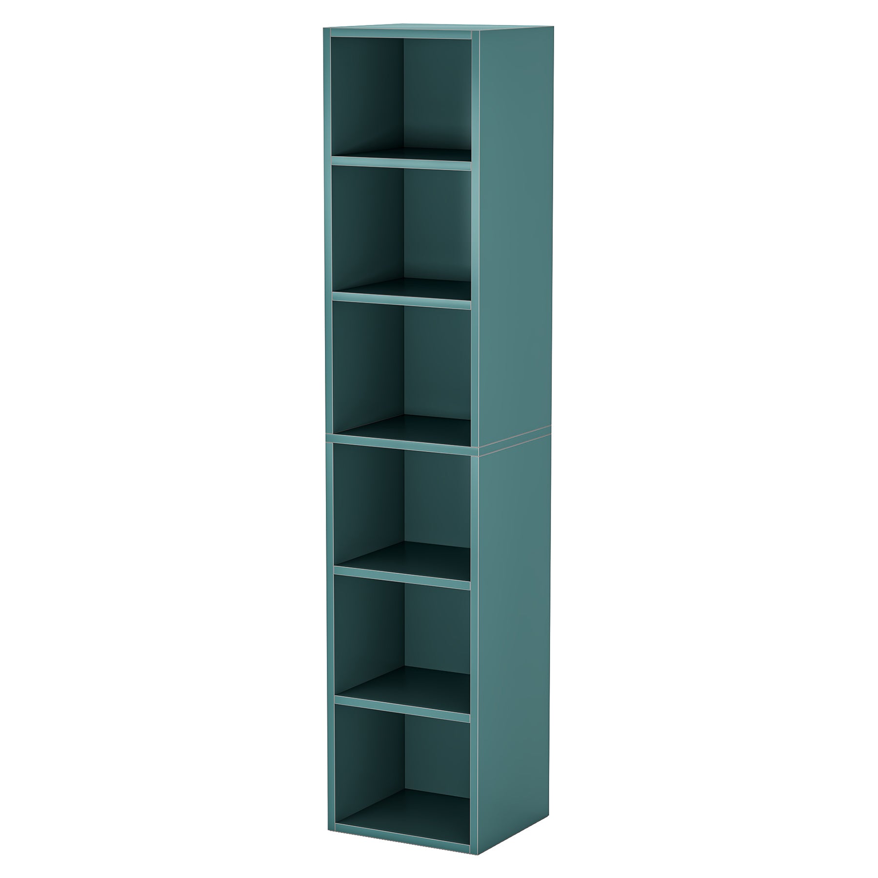 70.9" Corner Bookcase, Modern 6-Tier Narrow Cube Display Shelves