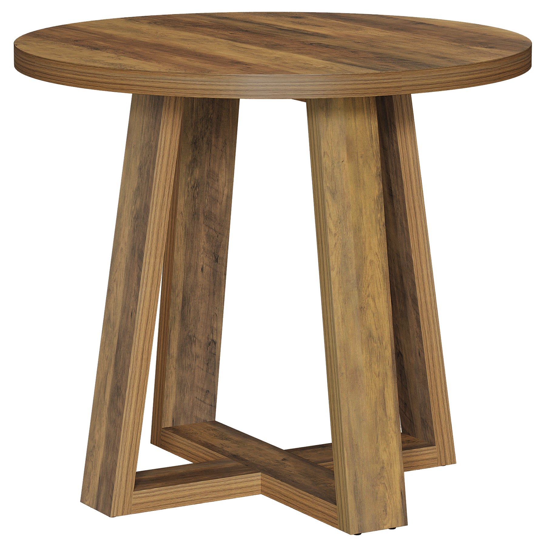 31.5" Round Dining Table, Small Farmhouse Kitchen Table for 2-4 People