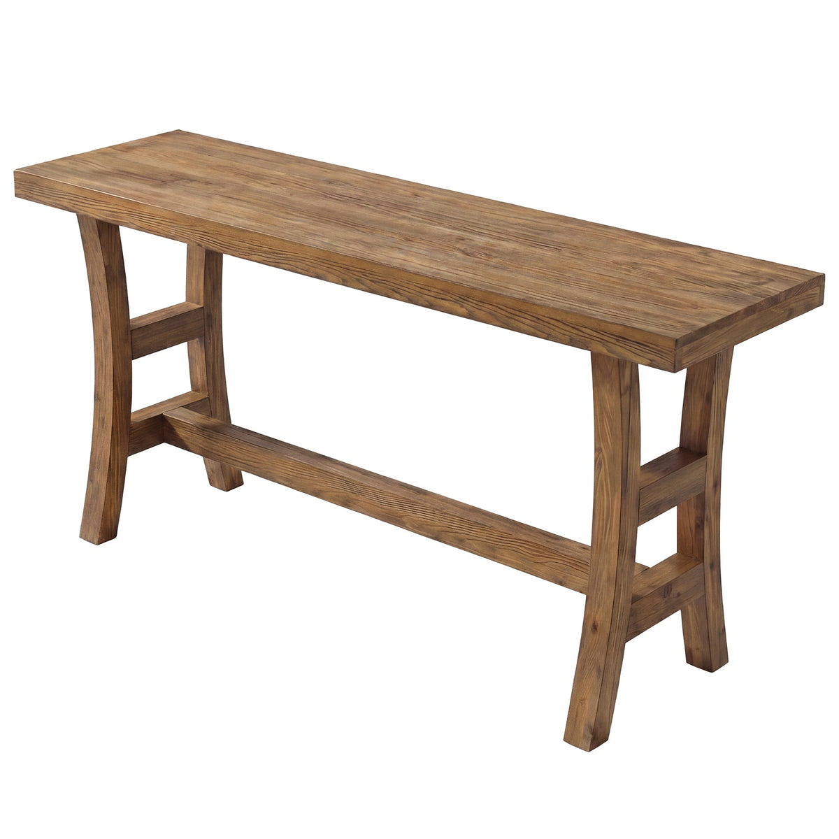 63" Solid Wood Bar Table, Farmhouse Counter Height Pub Table for Kitchen, Bistro