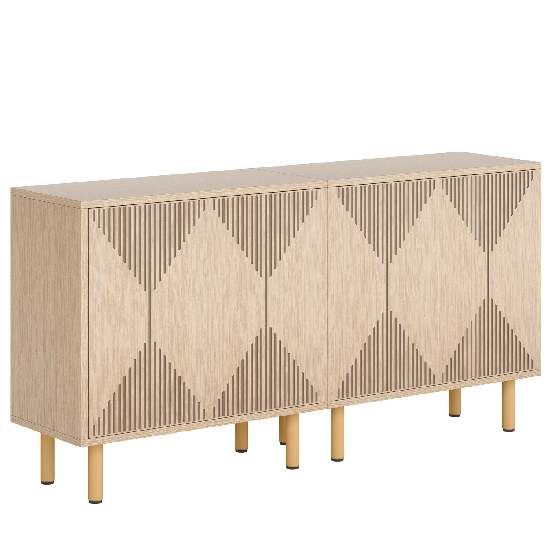 Modern Sideboard Buffet, 59" Wood Storage Cabinet with Doors