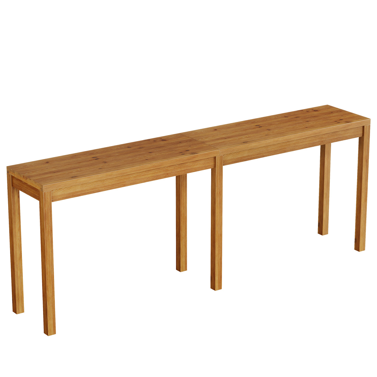 95" Solid Wood Bar Table, Counter-Height Dining Pub Table for Kitchen