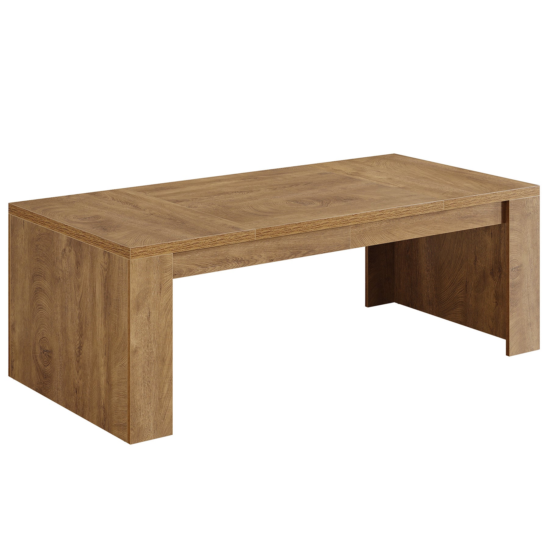 70.87" Executive Desk, Farmhouse Computer Desk with Double Pedestal Legs