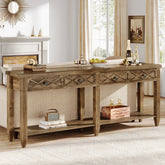 70.8" Console Table, 4 - Drawer Farmhouse Sofa Tables with Bottom Storage Tribesigns 3