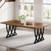 70.8" Dining Table, Wood Kitchen Table Dinner Table for 6 - 8 People Tribesigns 3
