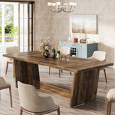 70.8-Inch Dining Table, Wood Farmhouse Kitchen Table for 4-6 Tribesigns 3
