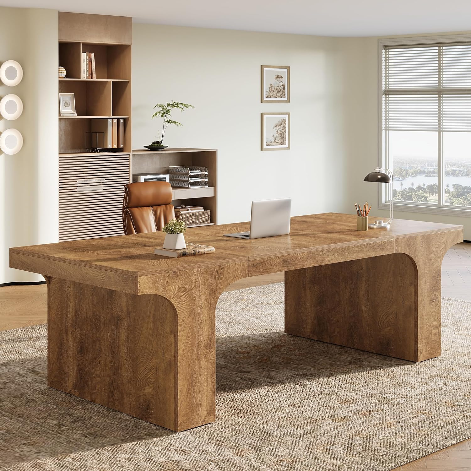 70.87" Executive Desk, Simple Computer Desk Conference Table for 6 - 8 Tribesigns