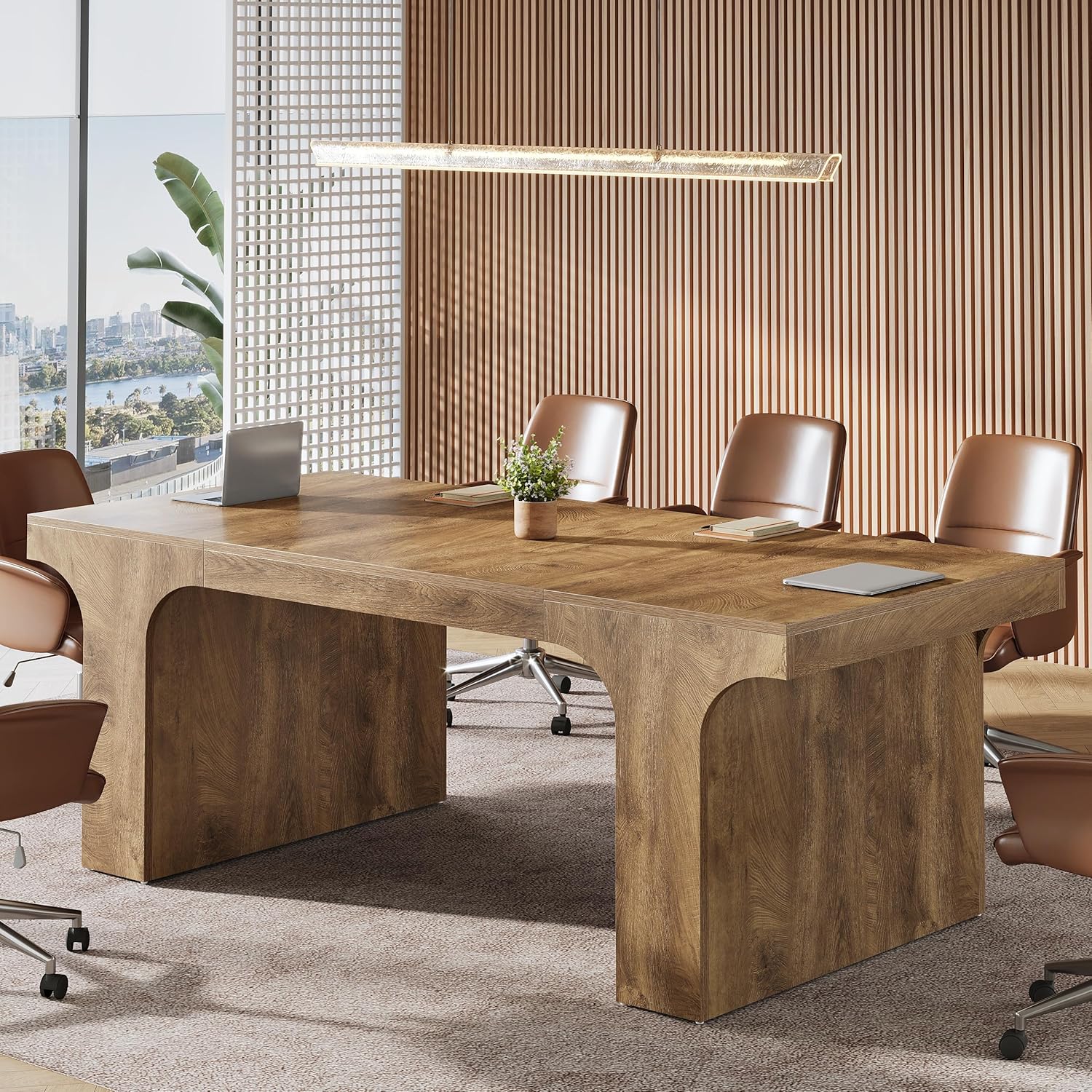 70.87" Executive Desk, Simple Computer Desk Conference Table for 6 - 8 Tribesigns