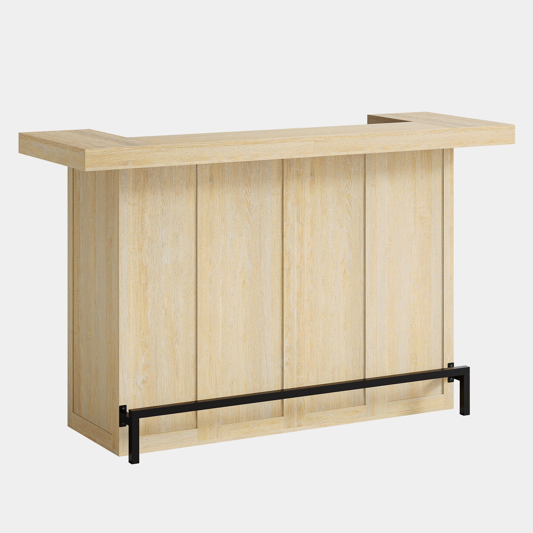 70.9" Bar Table, Modern Liquor Cabinet with 4 - Tier Storage Shelves Tribesigns