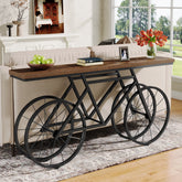 70.9" Console Table, Extra Long Sofa Table with Bicycle Base Tribesigns 3