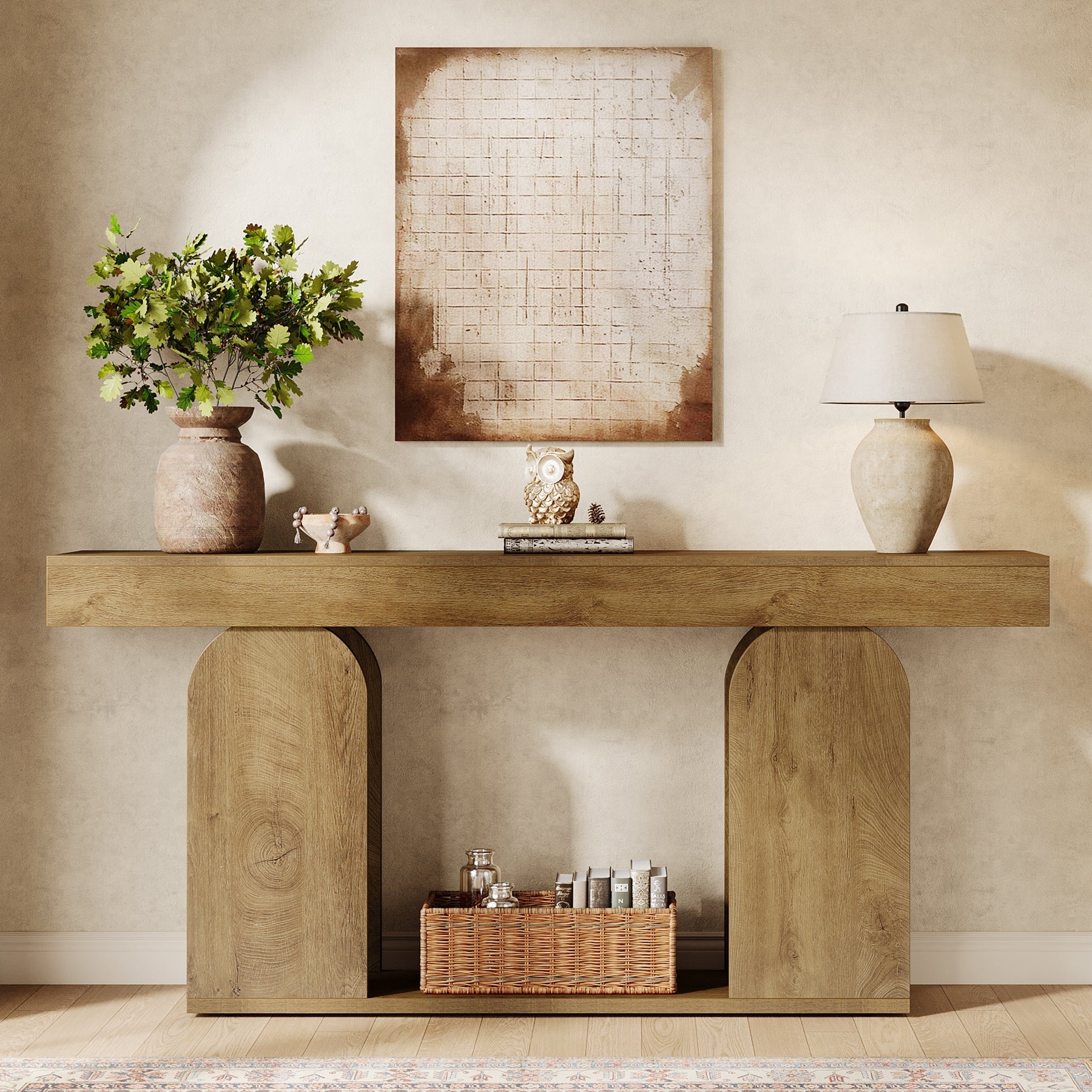 70.9" Console Table, Rustic Sofa Table Hallway Table Tribesigns