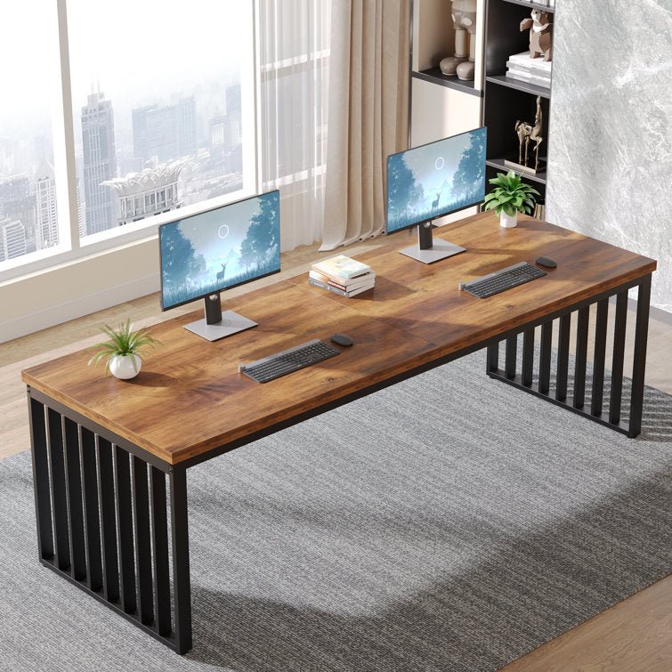 78.74" Two Person Desk, Long Executive Desk Double Computer Desk Tribesigns