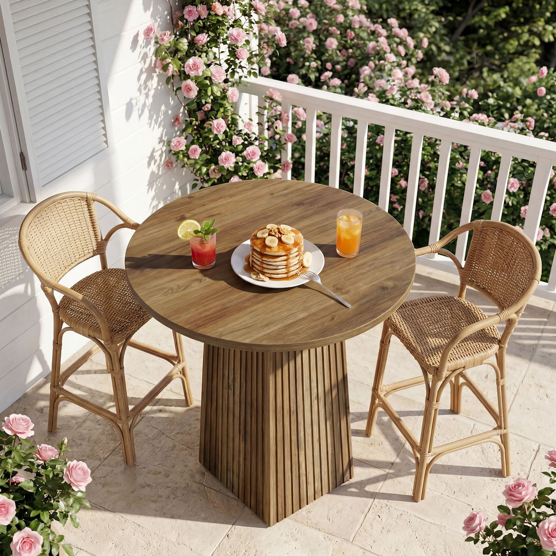 Round Bar Table,  31.5" Pub Table Dining Table for Dining Room, Kitchen