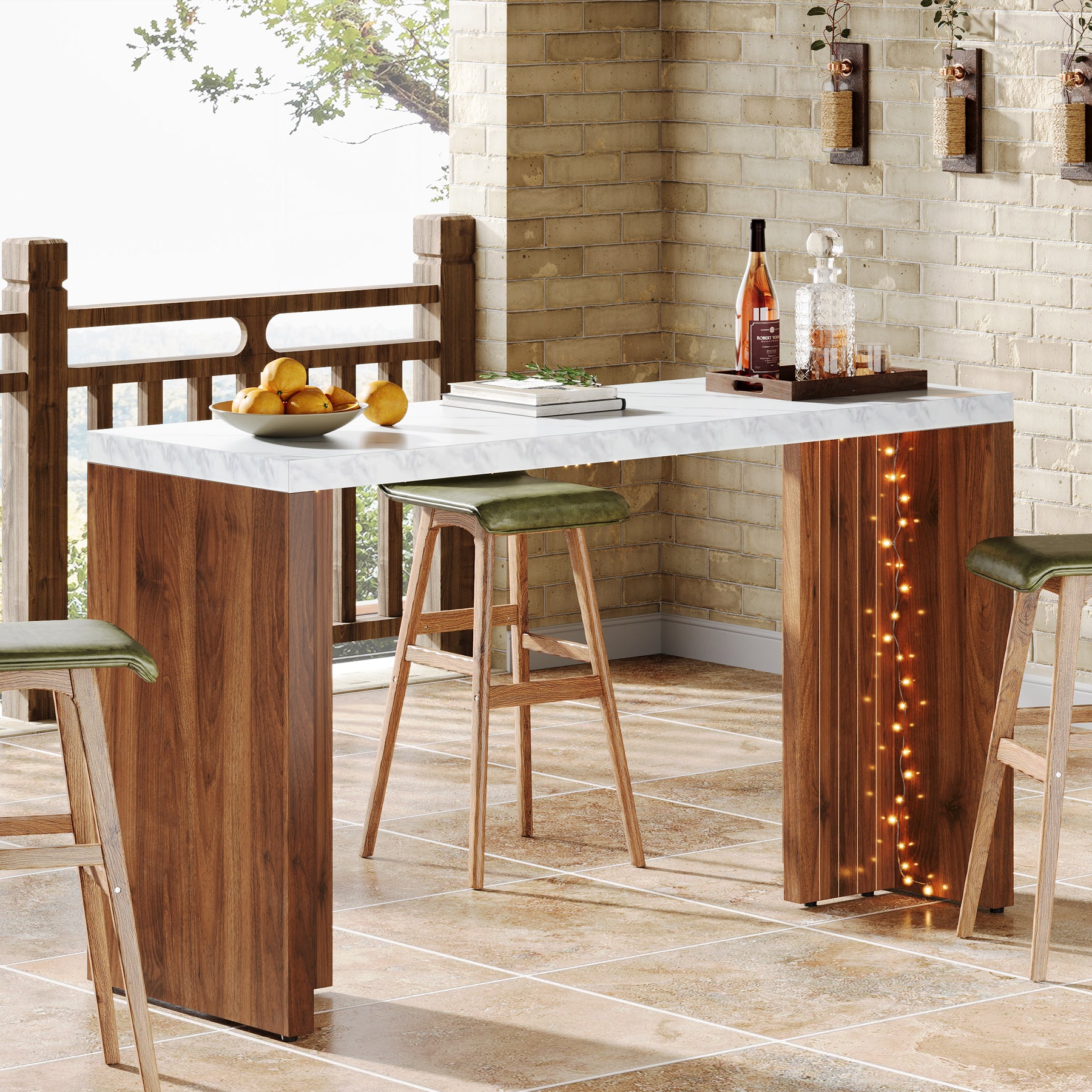 55" Bar Unit, Moedern Home Bar Table Coffee Table