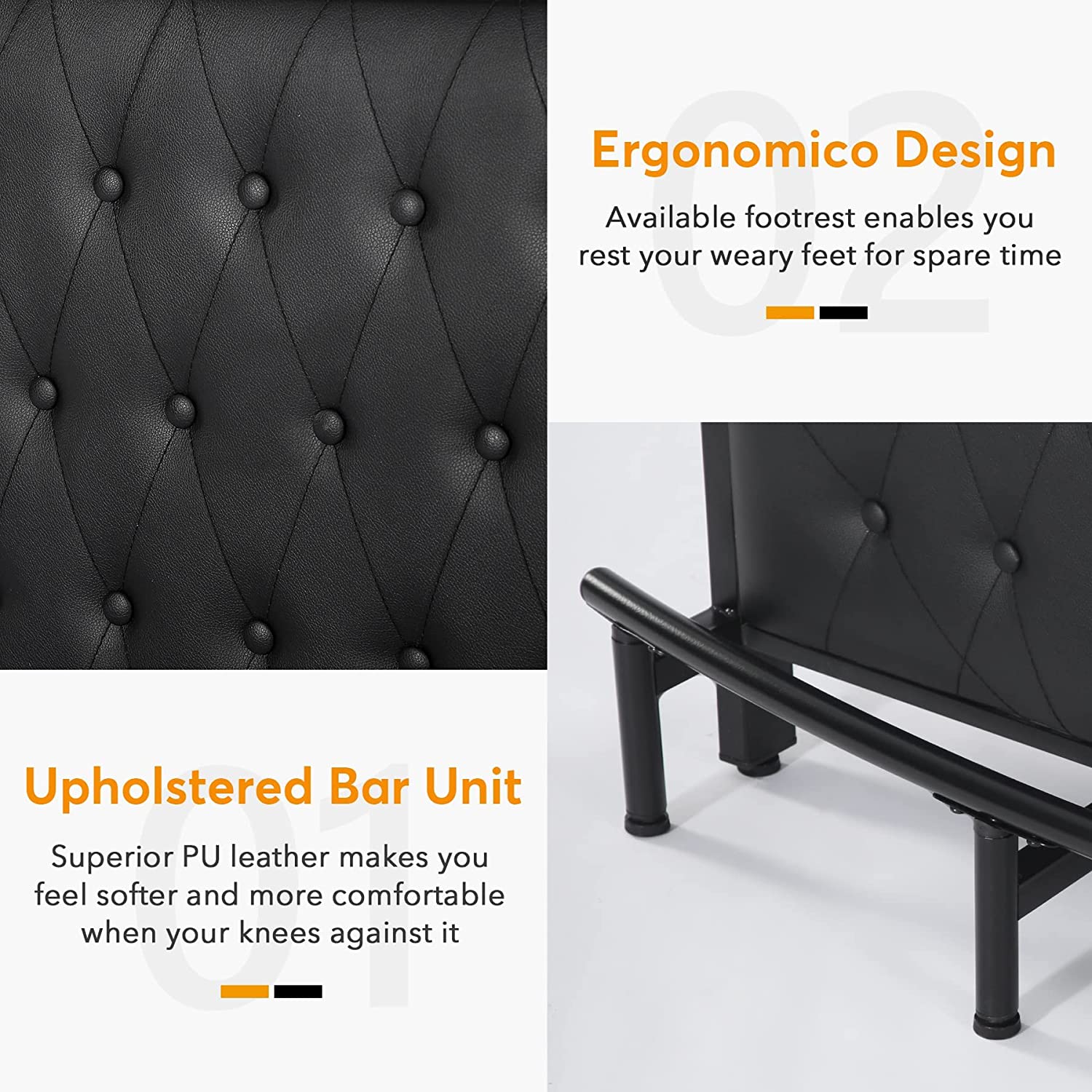 Bar Unit for Liquor, Home Entertainment Bar with Storage and Footrest Tribesigns