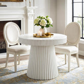 31.5" Modern Dining Table, Small Round Kitchen Table with Fluted Pedestal Base 3