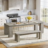 86" Modern Dining Table, Extra Long Kitchen Table for 6 - 8 Tribesigns 3