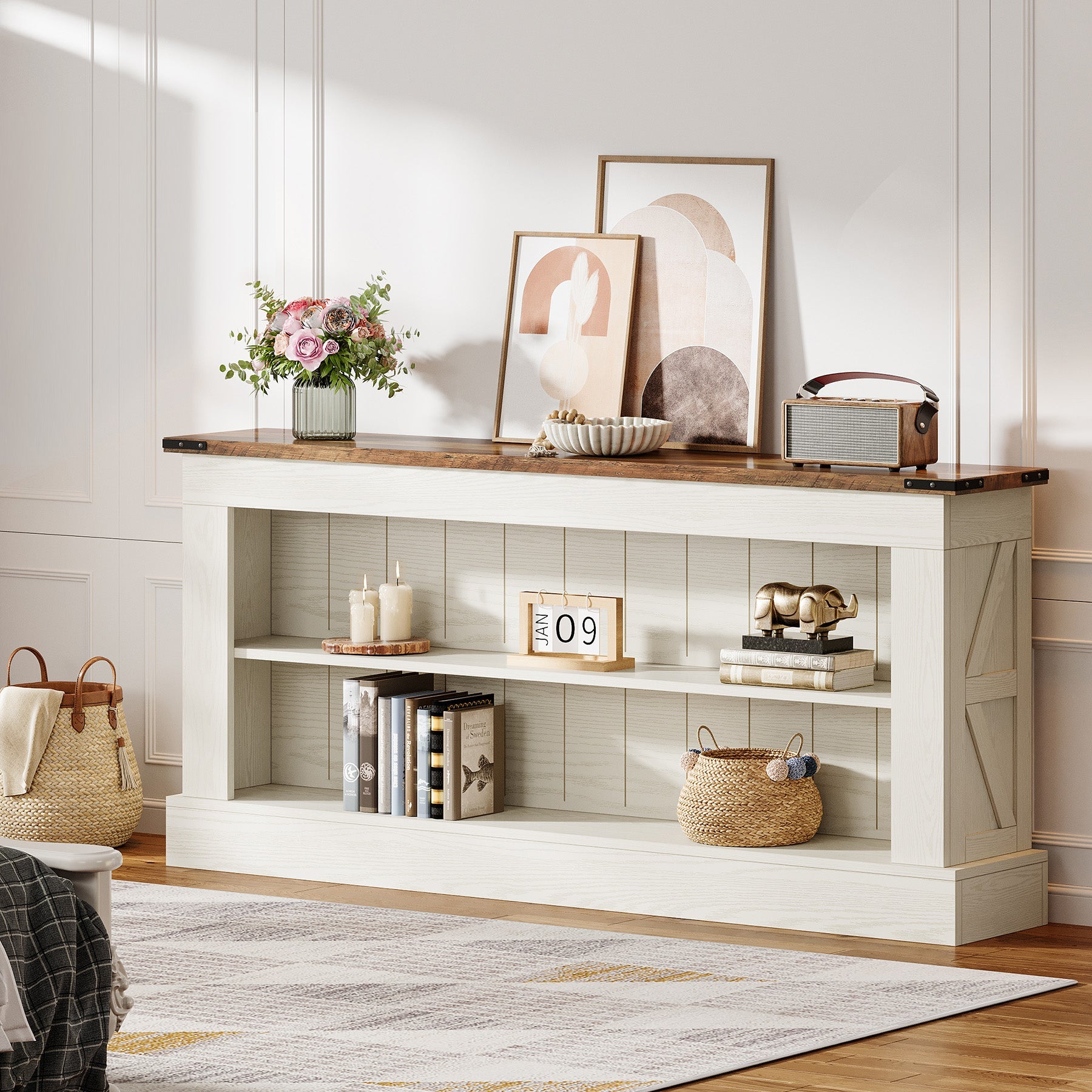 63" Tv Stand, Modern Entertainment Center Media Console For 75" Tv Tribesigns