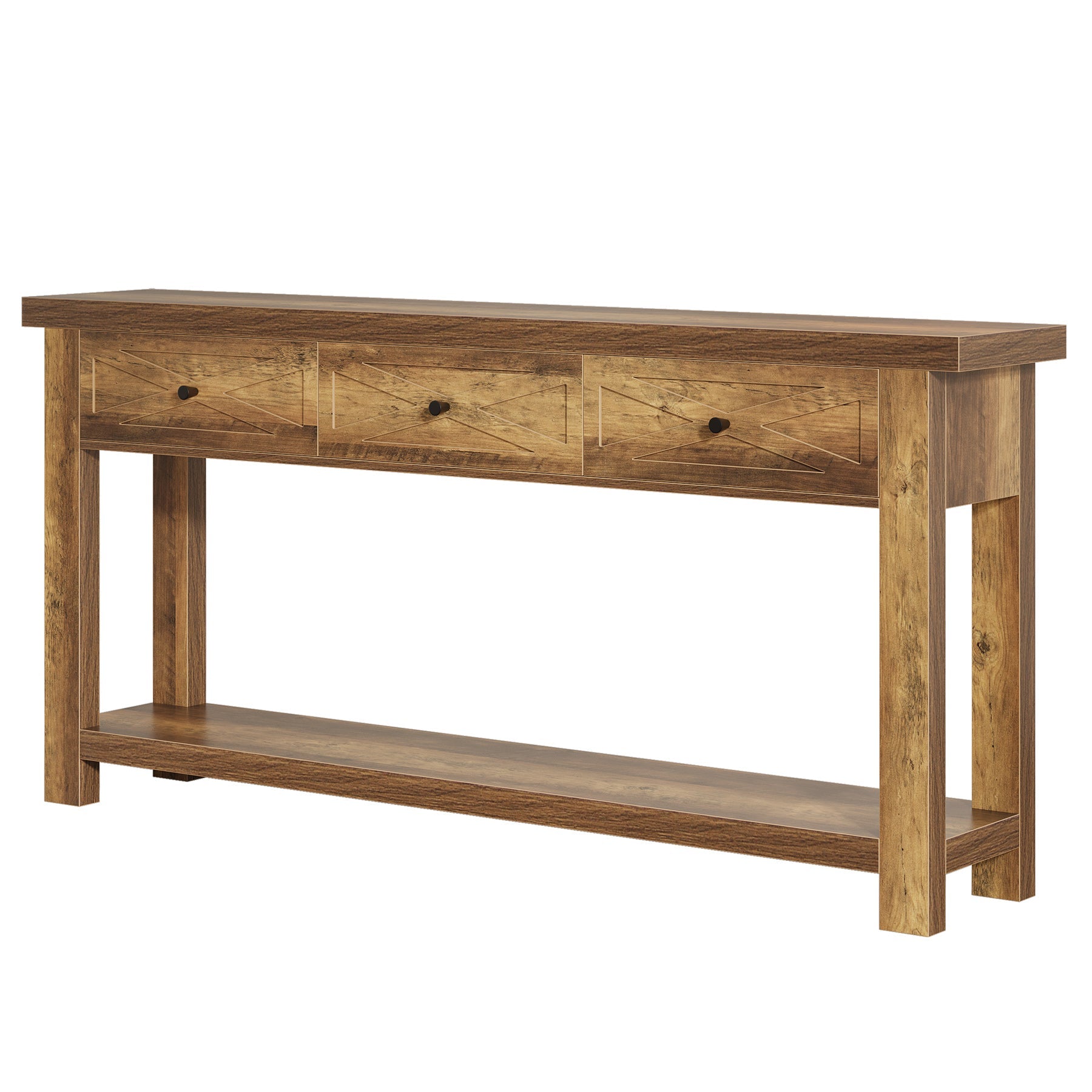 70.9” Console Table with 3 Drawers, Narrow Entryway Table with Storage Shelf