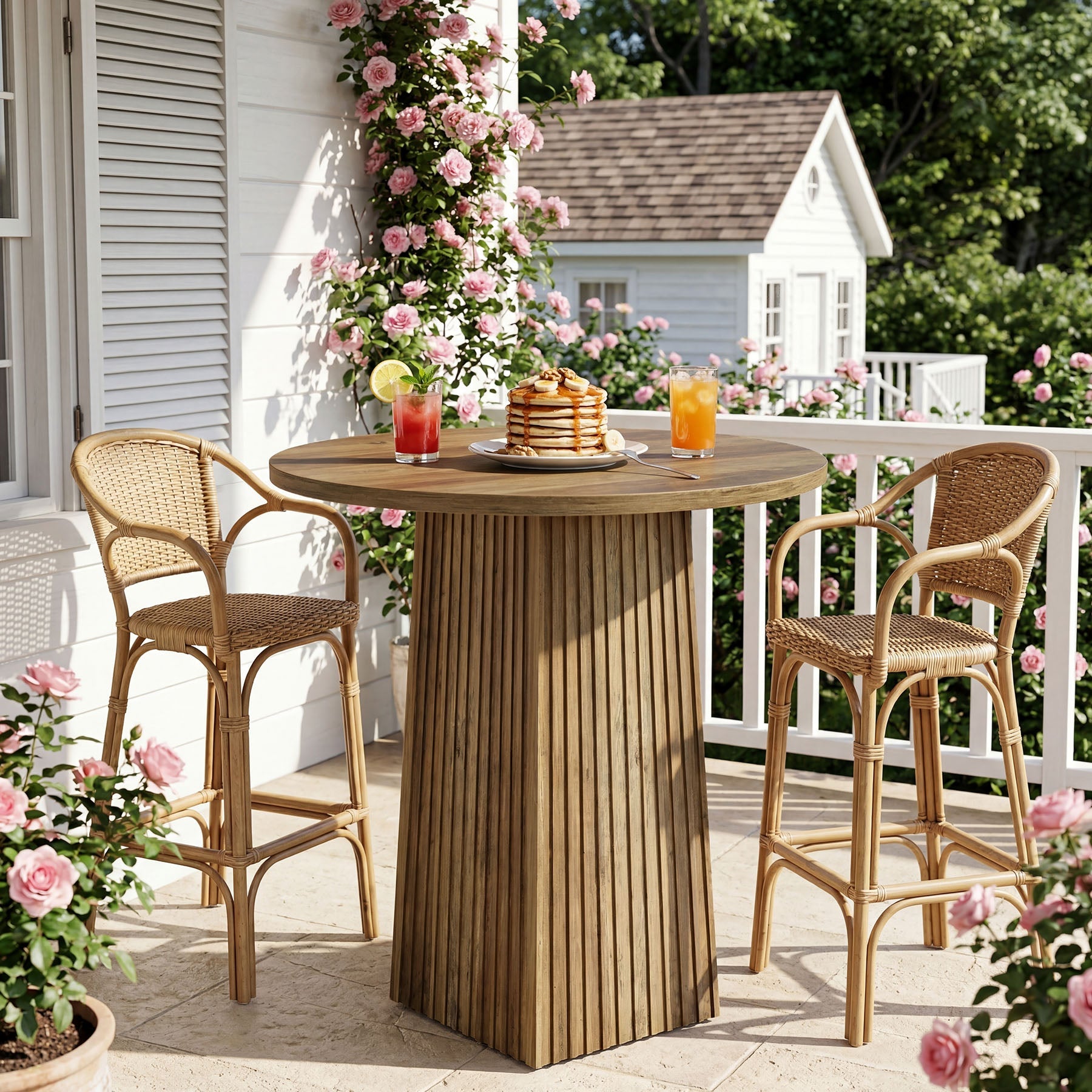 Round Bar Table,  31.5" Pub Table Dining Table for Dining Room, Kitchen