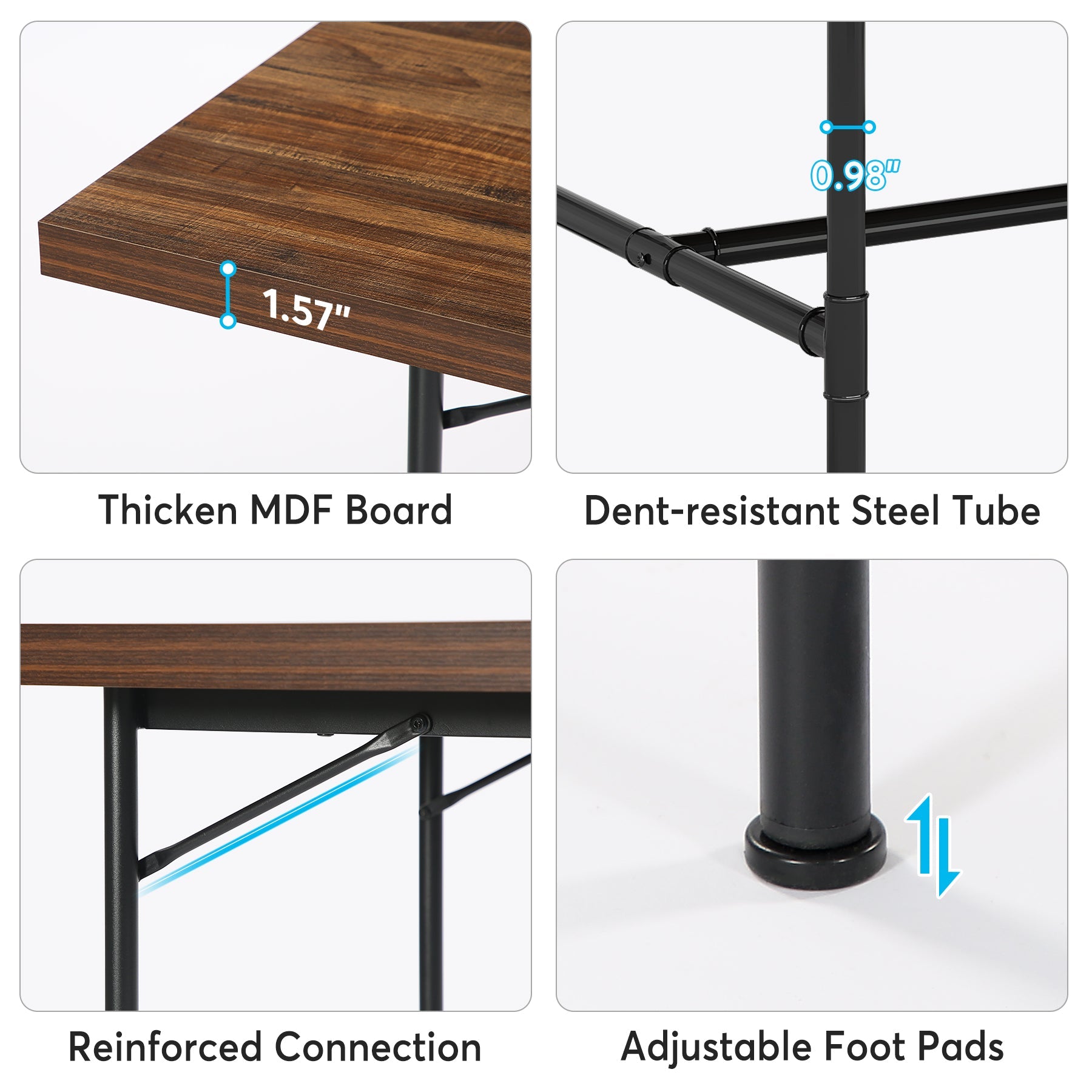 6FT Conference Table, 70.8" Rectangle Training Table Boardroom Desk Tribesigns