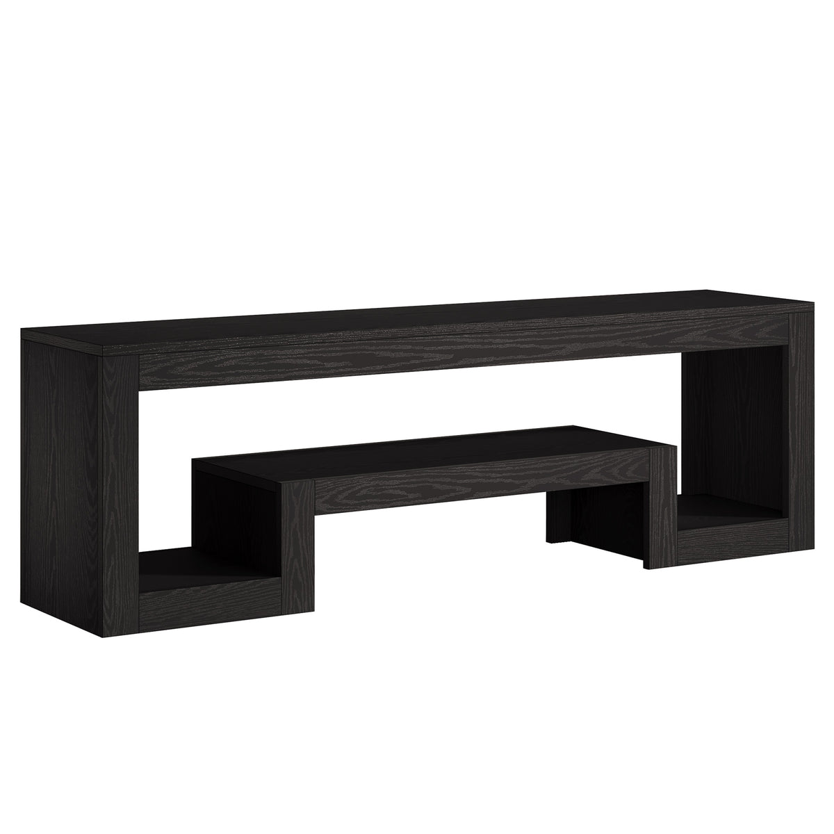 63" TV Stand, Entertainment Center Media Console with Open Shelves
