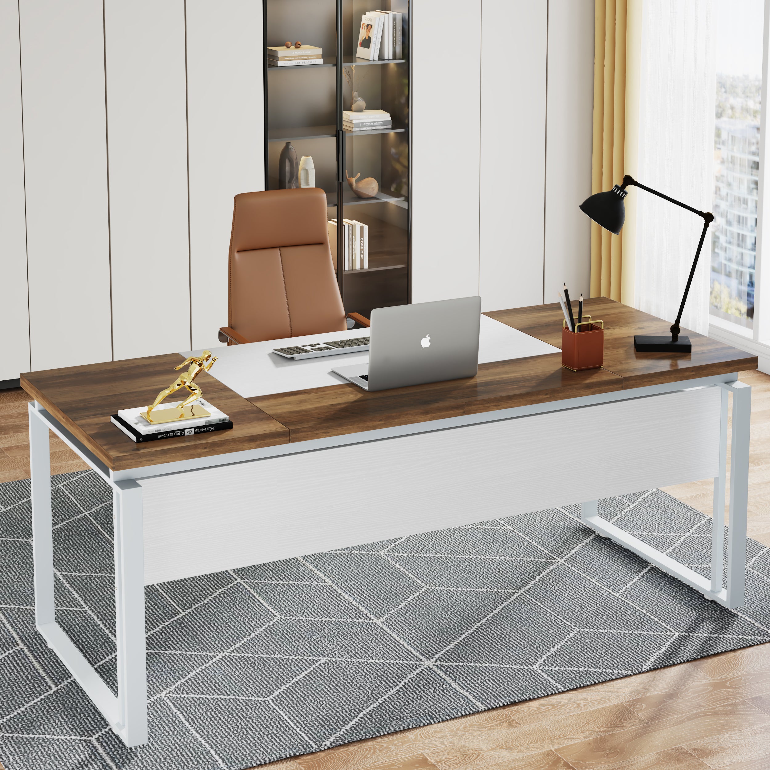 63" Computer Desk Executive Desk with Sturdy Legs