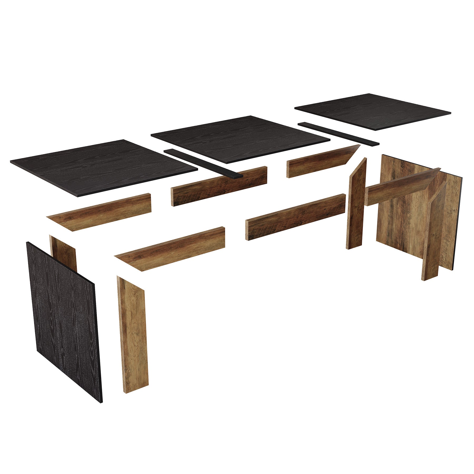 78.7" Dining Table for 6-8, Rectangular Kitchen Table with Wooden Legs
