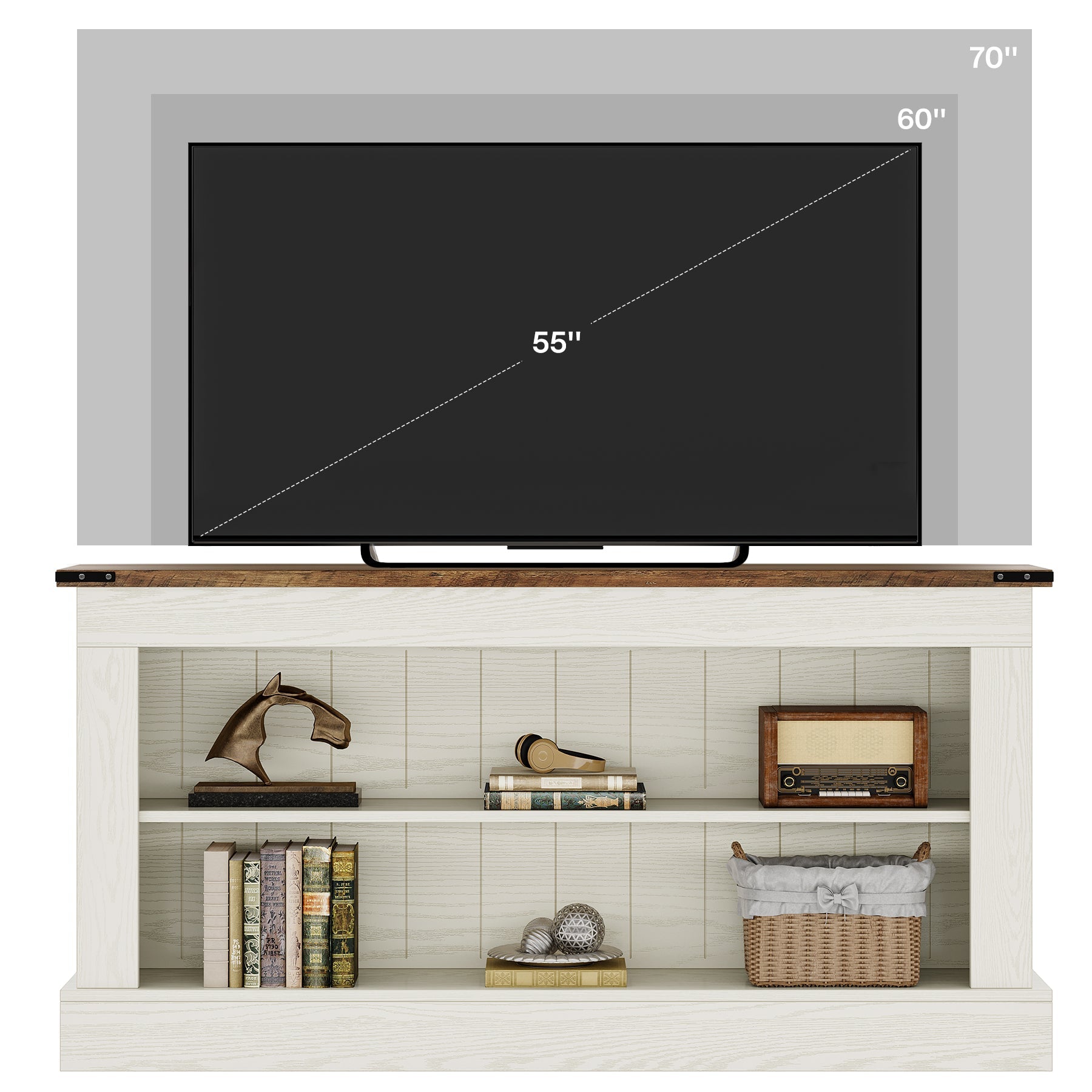 63" Tv Stand, Modern Entertainment Center Media Console For 75" Tv Tribesigns