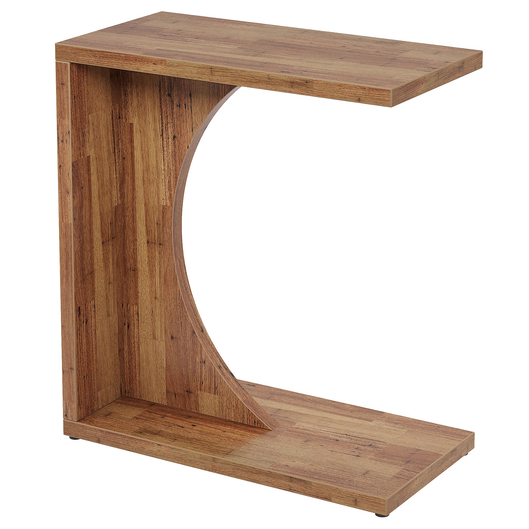 C-Shaped End Table, Narrow Sofa Side Table for Living Room
