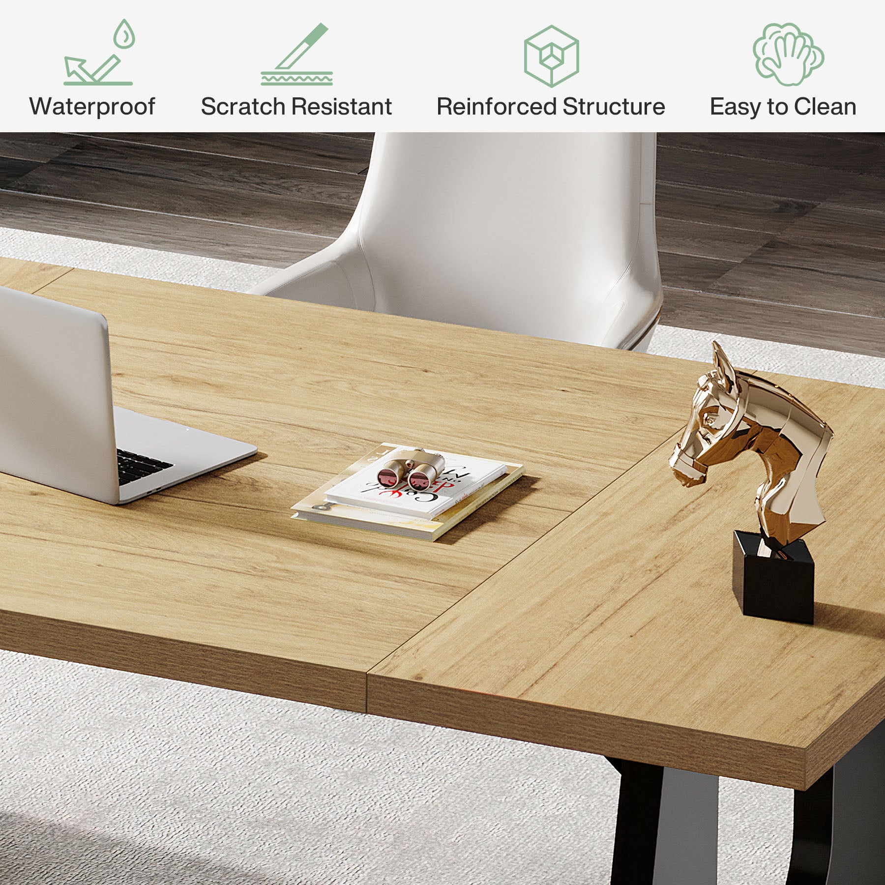 70" Executive Desk, Modern Computer Office Desk Workstation