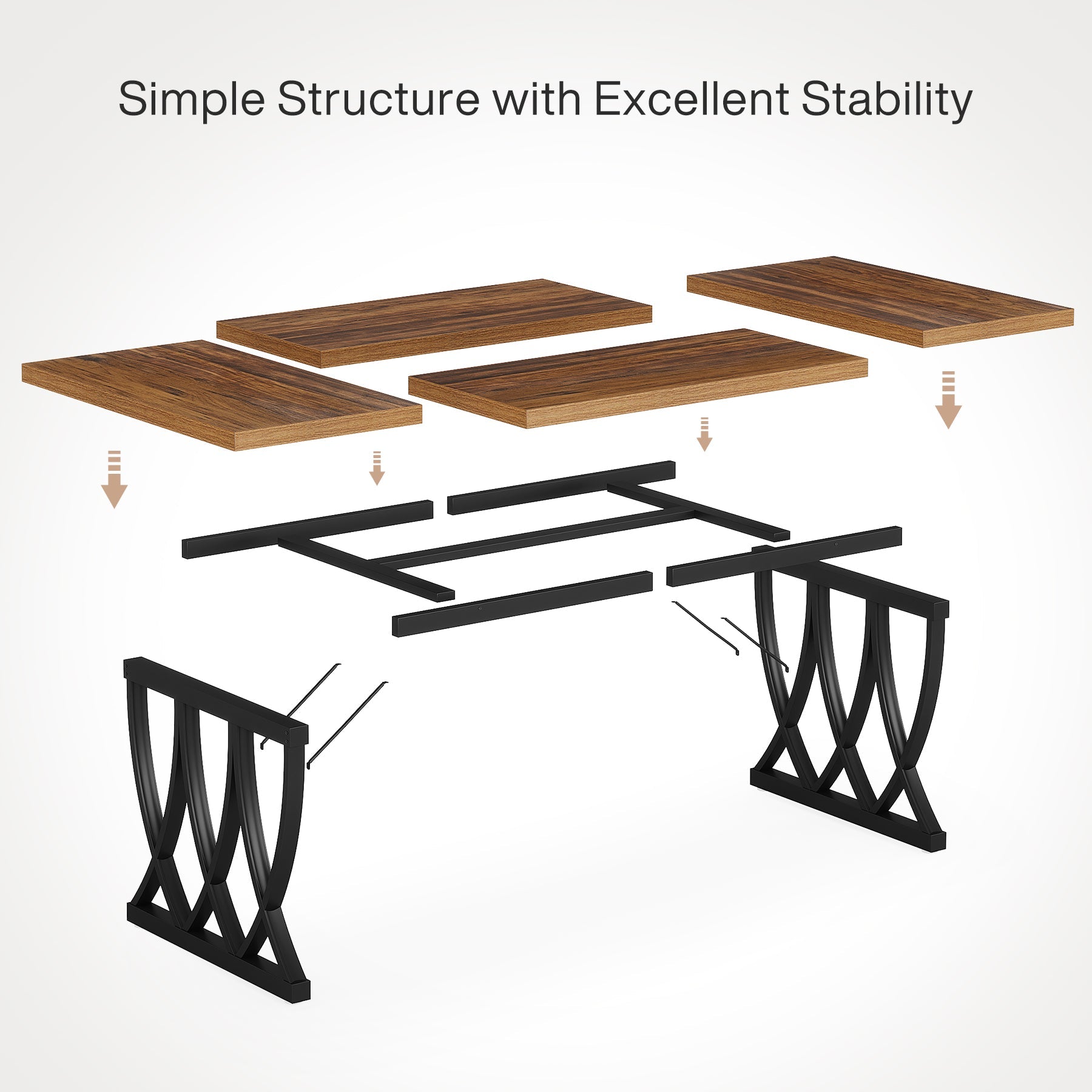 70.8" Dining Table, Wood Kitchen Table Dinner Table for 6 - 8 People Tribesigns