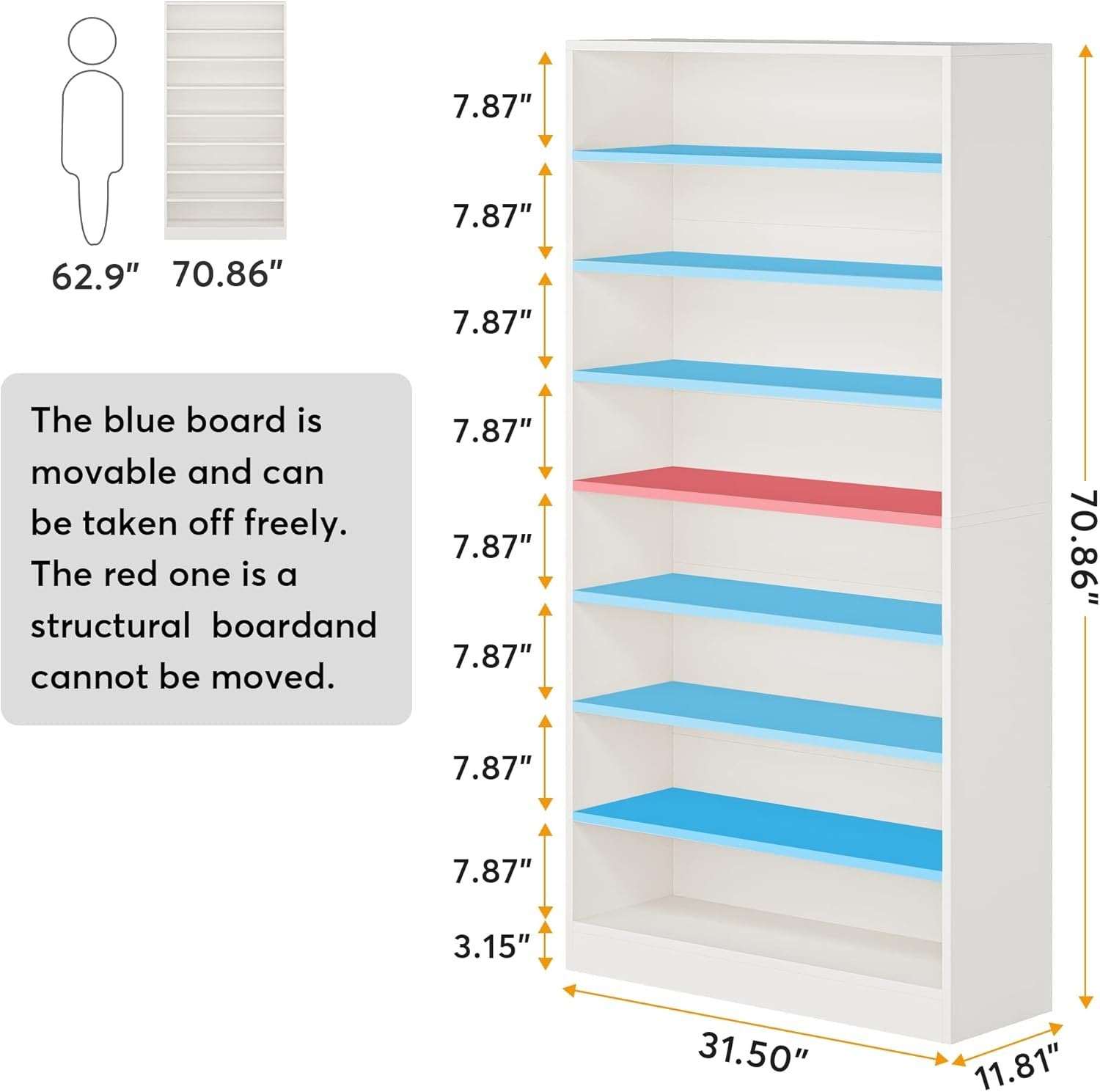 Freestanding Shoe Cabinet, 9-Tier 40-45 Pairs Shoe Storage Rack