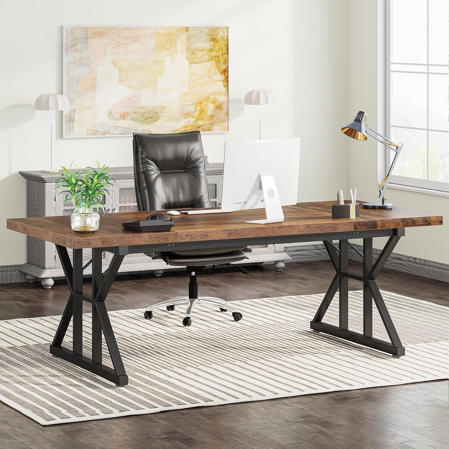 6FT Conference Table, Rectangle Meeting Room Table Executive Desk