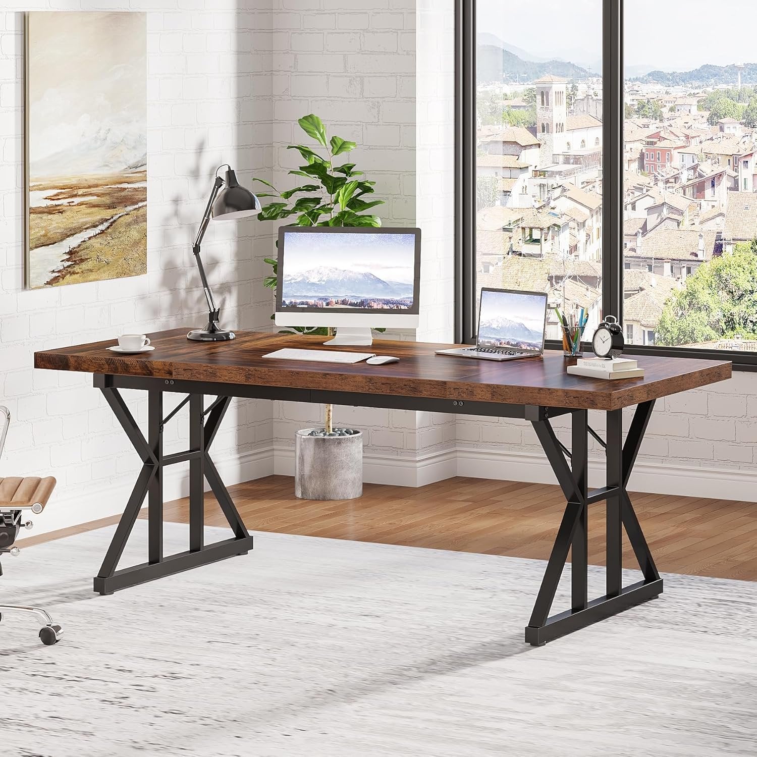 6FT Conference Table, Rectangle Meeting Room Table Executive Desk