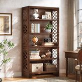 70.8" Freestanding Bookshelf, 6-Tier Bookcase Display Rack Storage Shelves 3