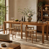 95" Solid Wood Bar Table, Counter-Height Dining Pub Table for Kitchen 3