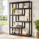 Tribesigns 5-Tier Industrial Bookshelf, Vintage Etagere Bookcase Tribesigns 3