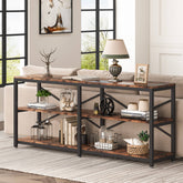 Console Table, 70.9 inch Long Sofa Table with Storage Shelves Tribesigns 3