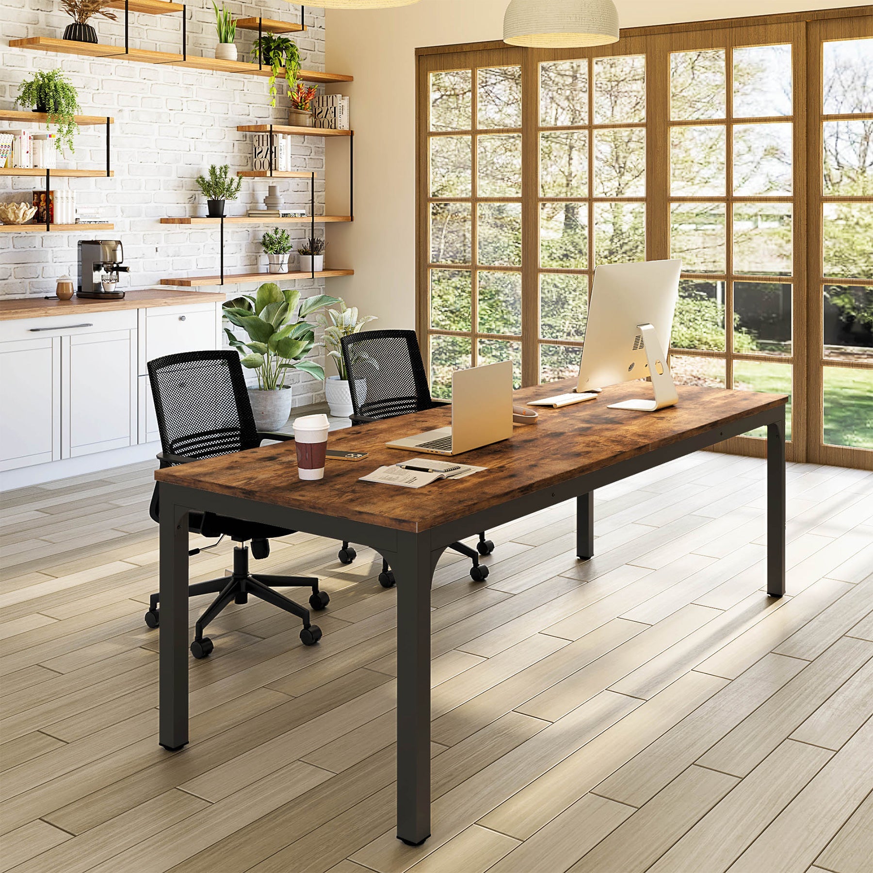 Rectangle Executive Desk, 78.7" Computer Desk 6FT Conference Table Tribesigns