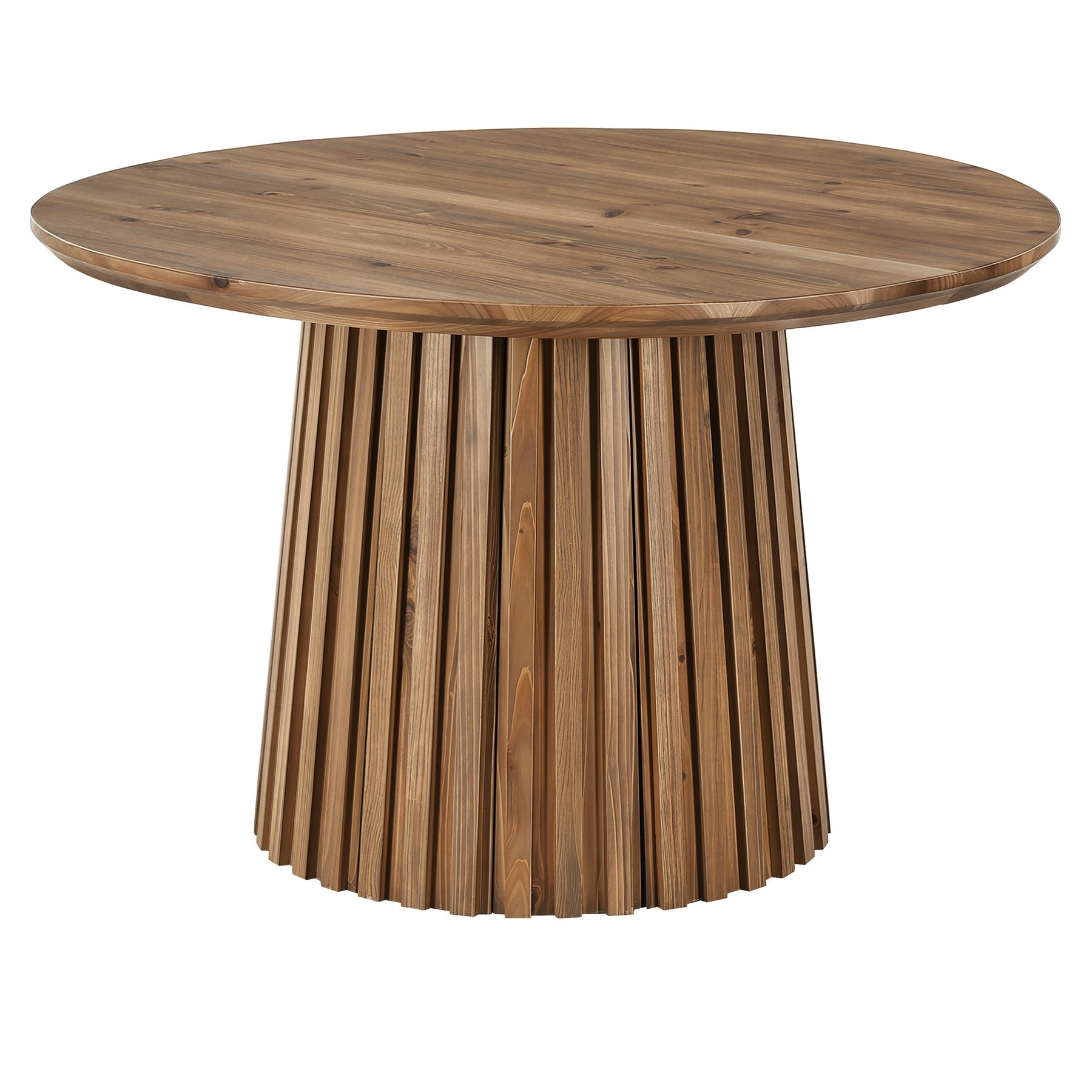 47.24" Round Dining Table, Solid Wood Kitchen Table for 4-6 People