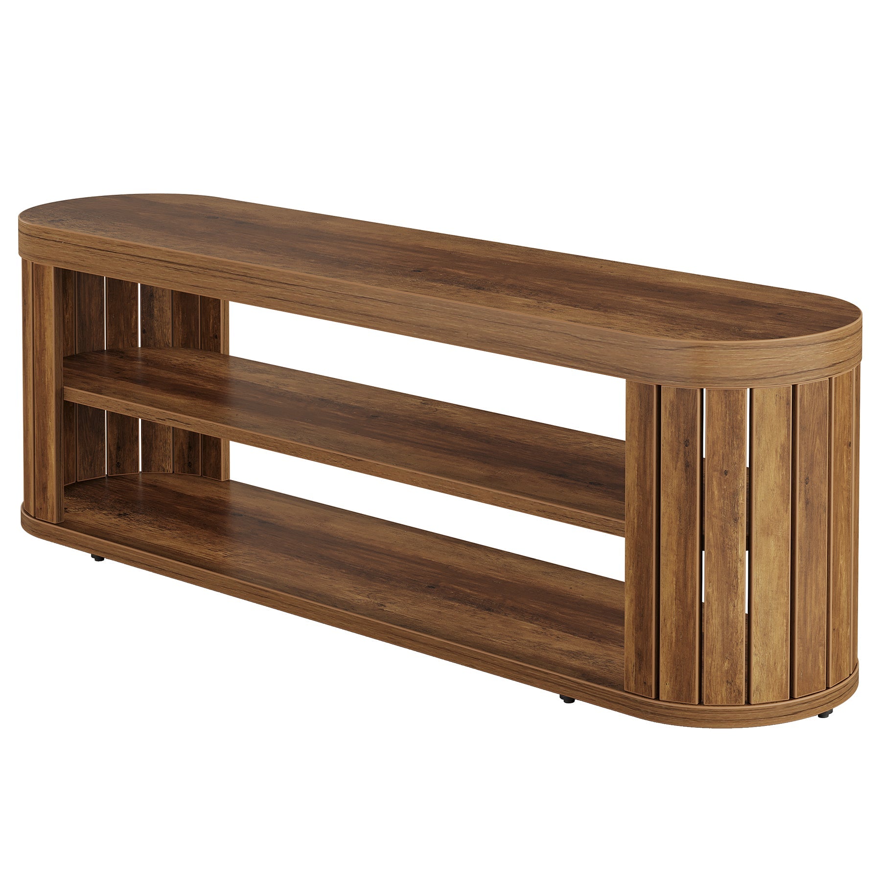 47.2" TV Stand for TVs up to 55", Entertainment Center with 2-Tier Open Storage