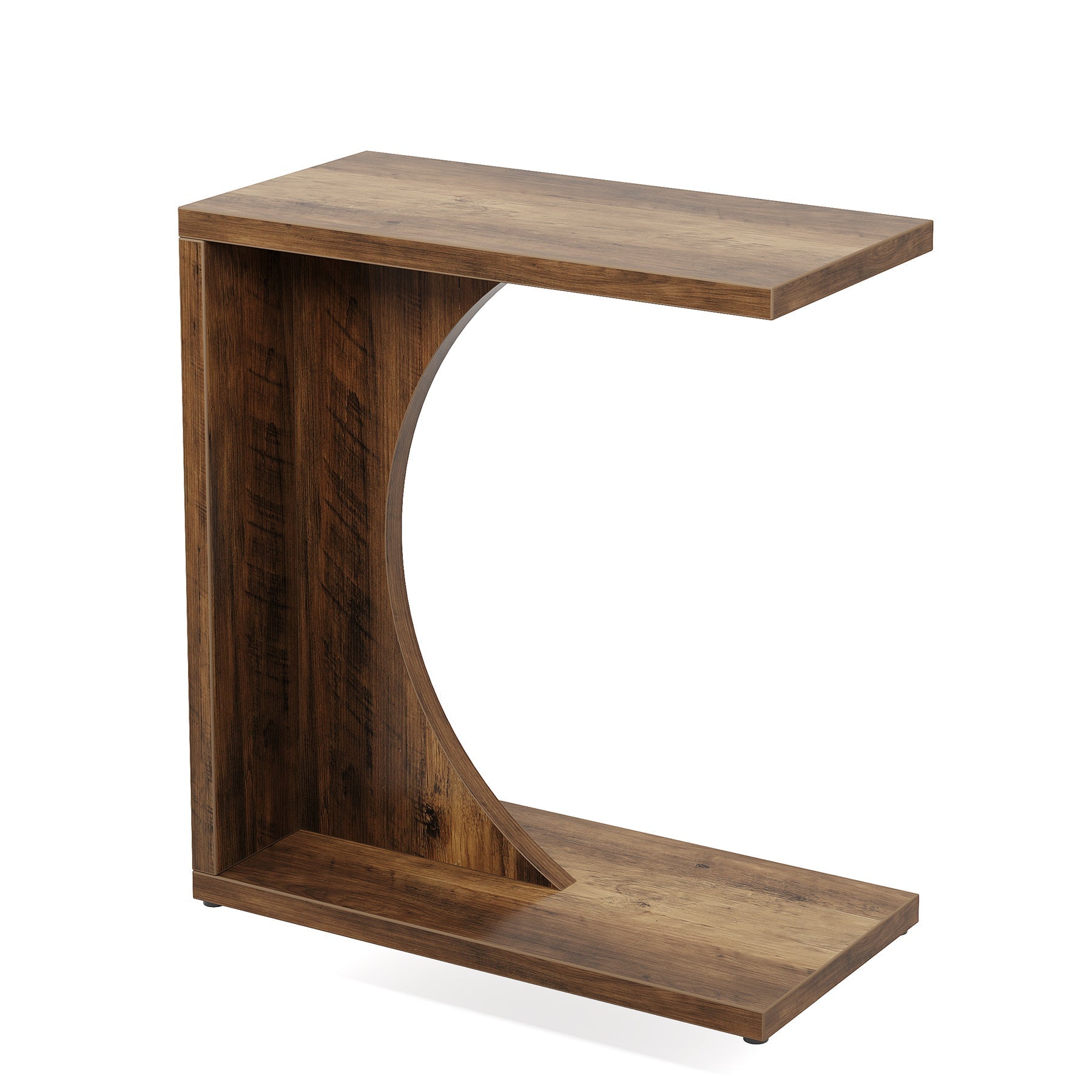 C-Shaped End Table, Sofa Side Table Couch Table for Living Room