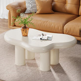Cloud-Shaped Coffee Table, Modern Center Table with 4 Solid Legs Tribesigns 3