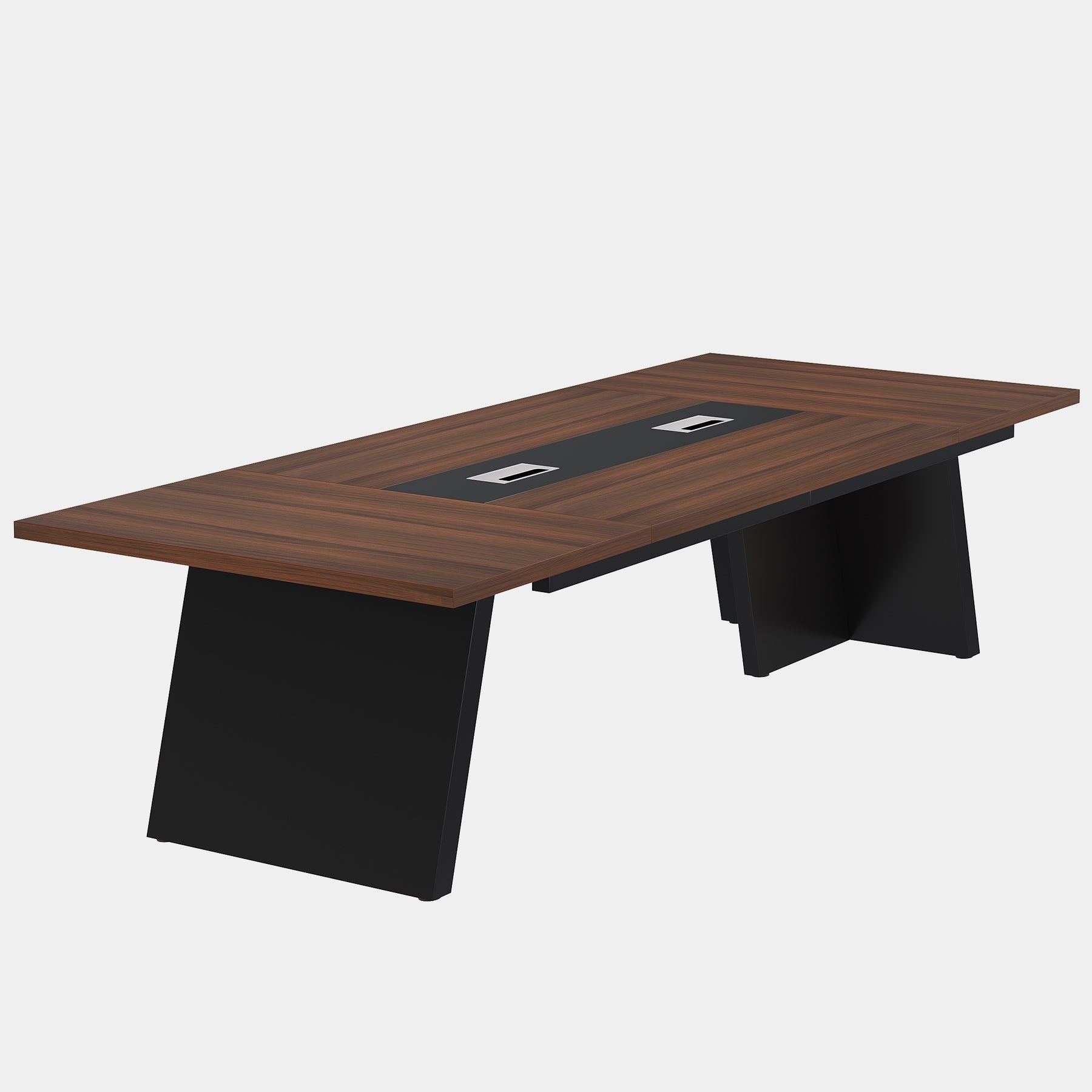 Conference Room Table, 8ft Office Meeting Desk with Cable Management Tribesigns