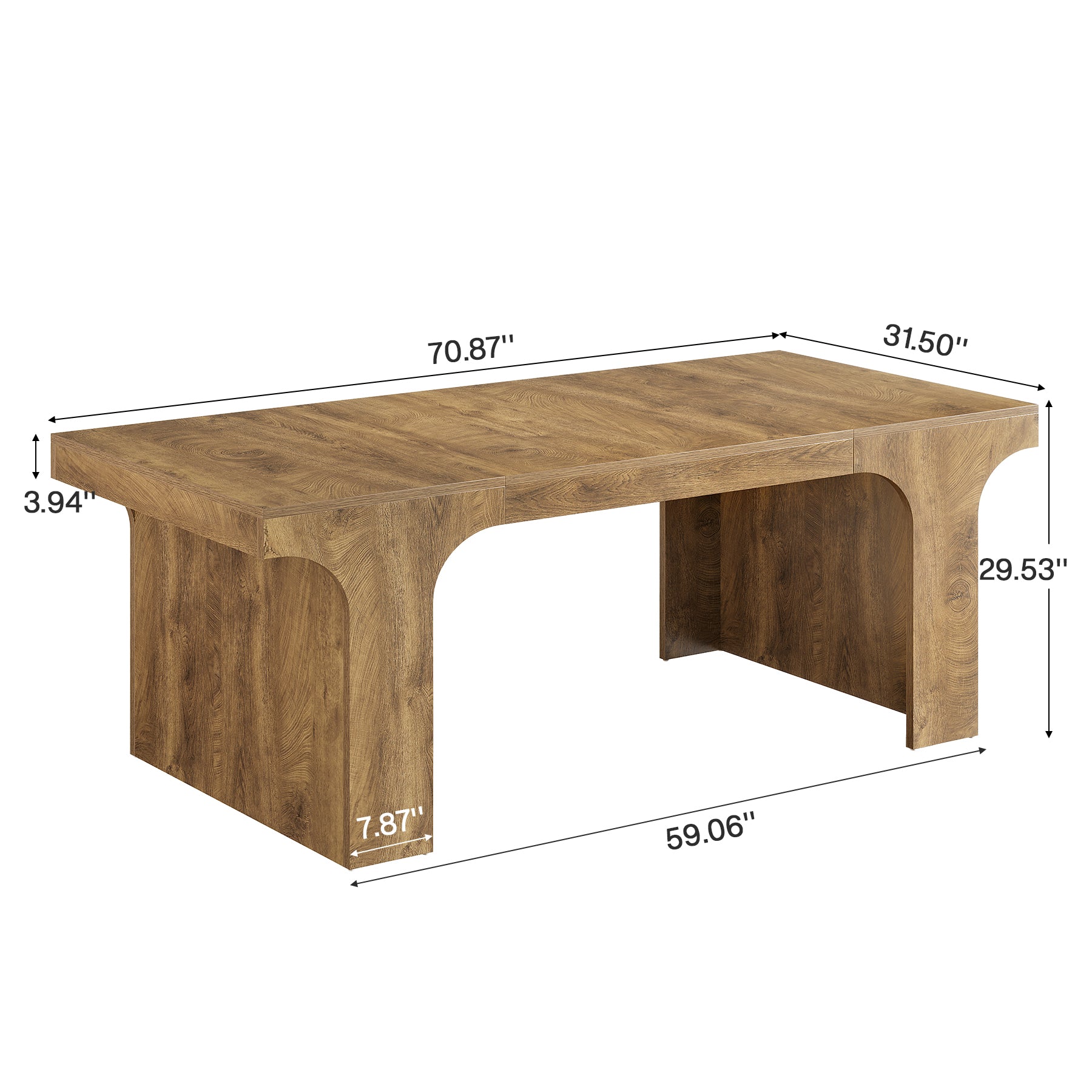 70.87" Executive Desk, Simple Computer Desk Conference Table for 6-8