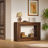Farmhouse Console Table, 47" Wood Entryway Sofa Table with Storage Tribesigns 3